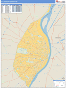 St. Louis City County, MO Digital Map Basic Style